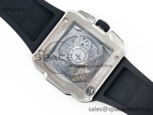Square Bang Unico 42mm Titanium BBF 1:1 Best Edition Skeleton Dial on Black Rubber Strap A1280 - Image 16