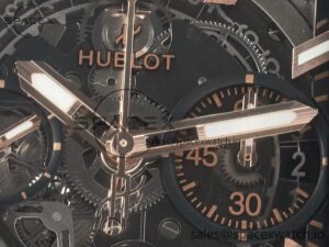 Square Bang Unico 42mm RG BBF 1:1 Best Edition Skeleton Dial Ceramic Bezel on Black Rubber Strap A1280 - Image 13