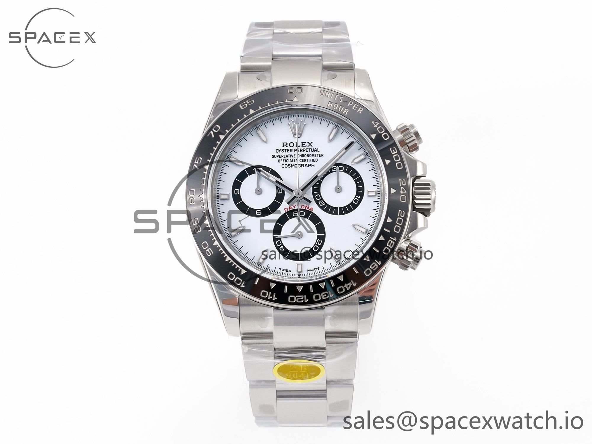 IMG_7915 拷贝 2023 Daytona 126500 ZF 1:1 Best Edition 904L SS Case and Bracelet White Dial SH4130 - Image 1