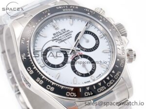 2023 Daytona 126500 ZF 1:1 Best Edition 904L SS Case and Bracelet White Dial SH4130 - Image 3