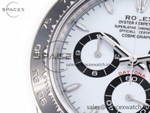 2023 Daytona 126500 ZF 1:1 Best Edition 904L SS Case and Bracelet White Dial SH4130 - Image 10