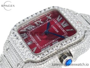 Santos De 40mm TWF 1:1 Best Edition Red Dial SS/SS Dia/Rmn A2824 - Image 5