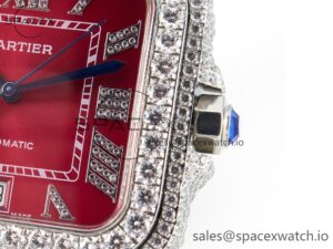 Santos De 40mm TWF 1:1 Best Edition Red Dial SS/SS Dia/Rmn A2824 - Image 10