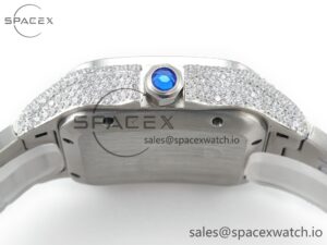 Santos De 40mm TWF 1:1 Best Edition Rainbow Diamond Dial SS/SS A2824 - Image 13