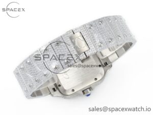 Santos De 40mm TWF 1:1 Best Edition Diamond Dial SS/SS Dia/Rmn A2824 - Image 14