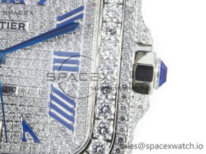 Santos De 40mm TWF 1:1 Best Edition Diamond Dial SS/SS Dia/Rmn A2824 - Image 10