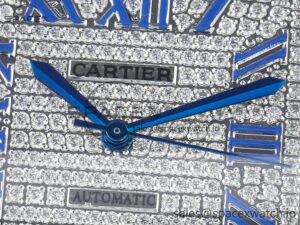 Santos De 40mm TWF 1:1 Best Edition Diamond Dial SS/SS Dia/Rmn A2824 - Image 9