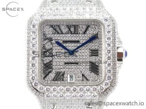 Santos De 40mm TWF 1:1 Best Edition Diamond Dial SS/SS Dia/Rmn A2824 - Image 2