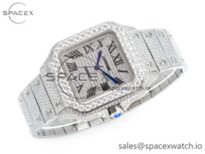 Santos De 40mm TWF 1:1 Best Edition Diamond Dial SS/SS Dia/Rmn A2824 - Image 7