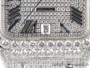 Santos De 40mm TWF 1:1 Best Edition Diamond Dial SS/SS Dia/Rmn A2824 - Image 10