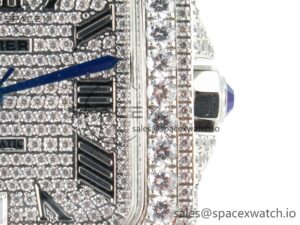 Santos De 40mm TWF 1:1 Best Edition Diamond Dial SS/SS Dia/Rmn A2824 - Image 11