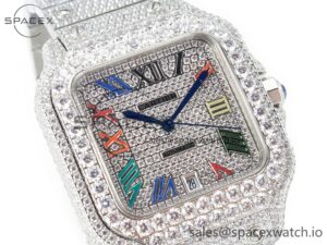 Santos De 40mm TWF 1:1 Best Edition Diamond Dial SS/SS Dia/Rmn A2824 - Image 3
