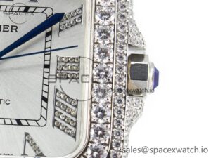 Santos De 40mm TWF 1:1 Best Edition White Dial SS/SS Dia/Rmn A2824 - Image 10
