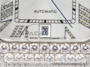 Santos De 40mm TWF 1:1 Best Edition White Dial SS/SS Dia/Rmn A2824 - Image 11