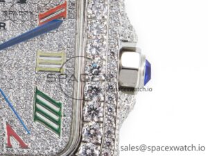Santos De 40mm TWF 1:1 Best Edition Diamond Dial SS/SS Dia/Rmn A2824 - Image 10