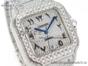 Santos De 40mm TWF 1:1 Best Edition Black Diamond Dial SS/SS A2824 - Image 3