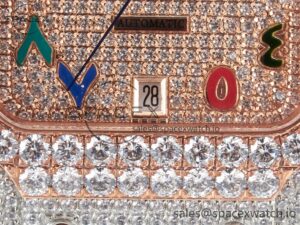 Santos De 40mm TWF 1:1 Best Edition RG Diamond Dial SS/RG A2824 - Image 11