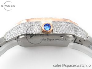 Santos De 40mm TWF 1:1 Best Edition RG Diamond Dial SS/RG A2824 - Image 13