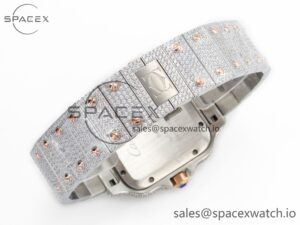 Santos De 40mm TWF 1:1 Best Edition RG Diamond Dial SS/RG A2824 - Image 14
