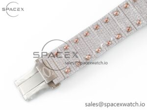 Santos De 40mm TWF 1:1 Best Edition RG Diamond Dial SS/RG A2824 - Image 26