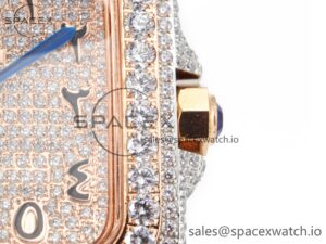 Santos De 40mm TWF 1:1 Best Edition RG Diamond Dial SS/RG A2824 - Image 12