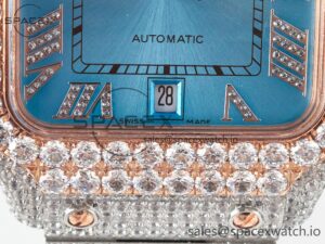 Santos De 40mm TWF 1:1 Best Edition RG Diamond Dial SS/RG Dia/Rmn A2824 - Image 11