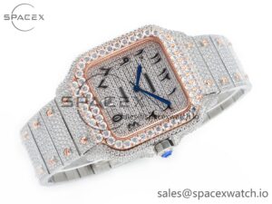 Santos De 40mm TWF 1:1 Best Edition RG Diamond Dial SS/RG A2824 - Image 7