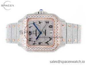 Santos De 40mm TWF 1:1 Best Edition RG Diamond Dial SS/RG A2824 - Image 8