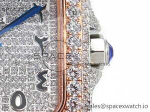 Santos De 40mm TWF 1:1 Best Edition RG Diamond Dial SS/RG A2824 - Image 10