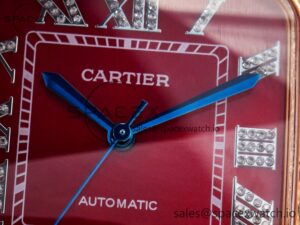 Santos De 40mm TWF 1:1 Best Edition Red Diamond Dial SS/RG Dia/Rmn A2824 - Image 9