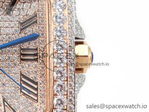 Santos De 40mm TWF 1:1 Best Edition RG Diamond Dial SS/RG Dia/Rmn A2824 - Image 10