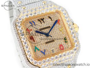 Santos De 40mm TWF 1:1 Best Edition RG Diamond Dial SS/YG A2824 - Image 3
