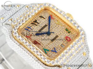 Santos De 40mm TWF 1:1 Best Edition RG Diamond Dial SS/YG A2824 - Image 6