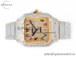 Santos De 40mm TWF 1:1 Best Edition RG Diamond Dial SS/YG A2824 - Image 8