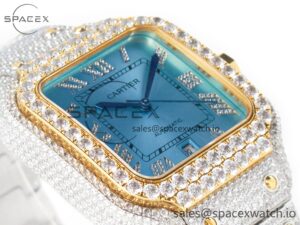 Santos De 40mm TWF 1:1 Best Edition RG Diamond Dial SS/YG Dia/Rmn A2824 - Image 6