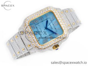 Santos De 40mm TWF 1:1 Best Edition RG Diamond Dial SS/YG Dia/Rmn A2824 - Image 7