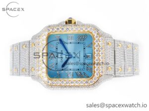 Santos De 40mm TWF 1:1 Best Edition RG Diamond Dial SS/YG Dia/Rmn A2824 - Image 8