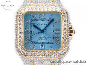 Santos De 40mm TWF 1:1 Best Edition RG Diamond Dial SS/YG Dia/Rmn A2824 - Image 2