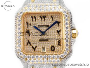 Santos De 40mm TWF 1:1 Best Edition YG Diamond Dial SS/YG A2824 - Image 2