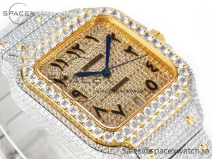 Santos De 40mm TWF 1:1 Best Edition YG Diamond Dial SS/YG A2824 - Image 6
