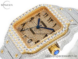 Santos De 40mm TWF 1:1 Best Edition YG Diamond Dial SS/YG A2824 - Image 5