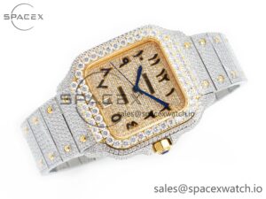 Santos De 40mm TWF 1:1 Best Edition YG Diamond Dial SS/YG A2824 - Image 7