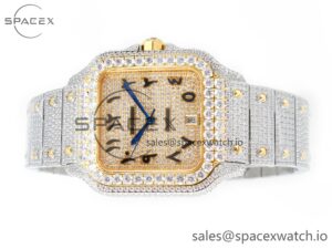 Santos De 40mm TWF 1:1 Best Edition YG Diamond Dial SS/YG A2824 - Image 8