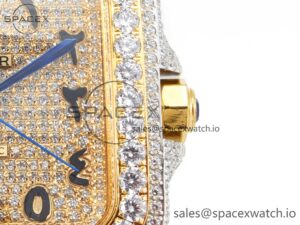 Santos De 40mm TWF 1:1 Best Edition YG Diamond Dial SS/YG A2824 - Image 10