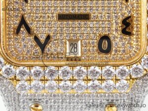 Santos De 40mm TWF 1:1 Best Edition YG Diamond Dial SS/YG A2824 - Image 11