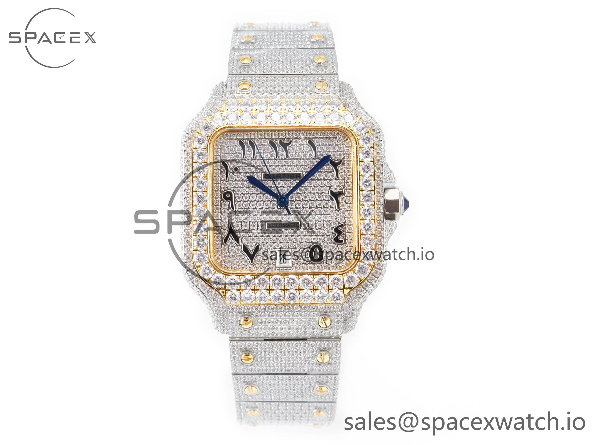IMG_8328 拷贝 Santos De 40mm TWF 1:1 Best Edition YG Diamond Dial SS/YG A2824 - Image 1