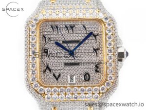 Santos De 40mm TWF 1:1 Best Edition YG Diamond Dial SS/YG A2824 - Image 2