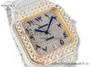 Santos De 40mm TWF 1:1 Best Edition YG Diamond Dial SS/YG A2824 - Image 3
