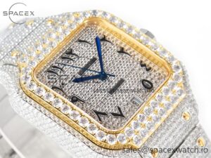 Santos De 40mm TWF 1:1 Best Edition YG Diamond Dial SS/YG A2824 - Image 6