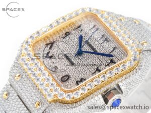 Santos De 40mm TWF 1:1 Best Edition YG Diamond Dial SS/YG A2824 - Image 5